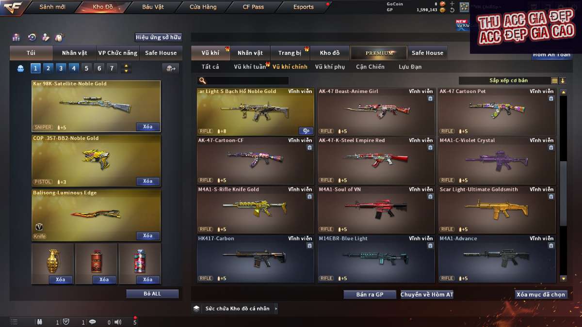 shop acc cf uy tin gia re